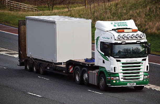 F Curry & Sons boast a comprehensive fleet with flat trailers, lowloaders, curtainsiders, Euroliners and Bulk Open Top Curtainsiders)